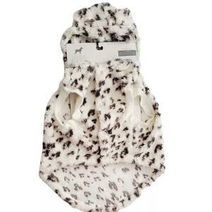 Pet Grayson Pup Sherpa animal print Cat/Dog sweater hoodie NWT